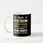 電気工おもしろい師 – I'm An Electrician コーヒーマグカップ (左)