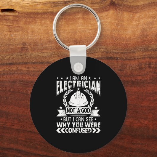 電気工おもしろい技用電気工事士ギフトアイディア キーホルダー (正面)