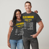 電気工おもしろい時給ラインマンレトロ Tシャツ (ユニセックス)