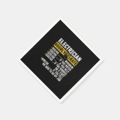 電気工おもしろい服、時給の男性 スタンダードカクテルナプキン (角)