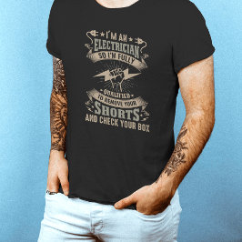 電気工おもしろい社のいけなジョーク Tシャツ