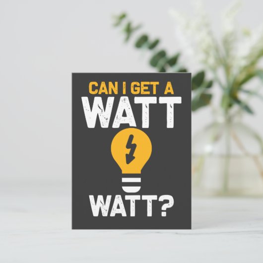 電気工おもしろい社ワットプン電気エンジニアリング ポストカード (スタンド正面)