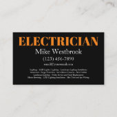 電気工はっきりしたモダン業サービスの名刺 名刺 (正面)