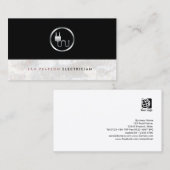 電気工はっきりした士電気プラグアイコシンプルンエレガント 名刺 (正面/裏面)