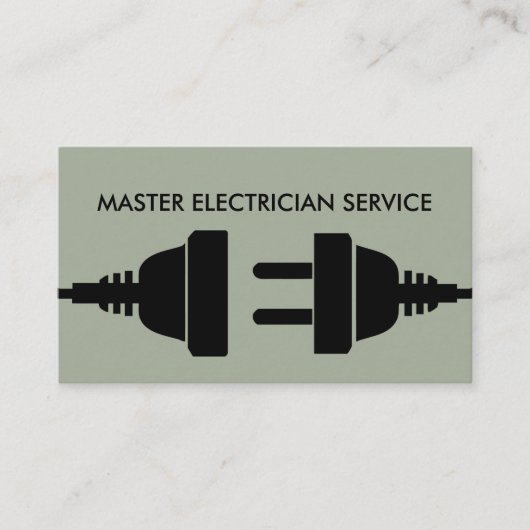 電気工はっきりした業者モダンデザイン 名刺 (正面)
