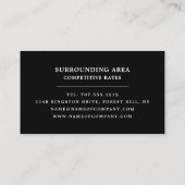 電気工ぶら下がった士、の電球 名刺 (裏面)