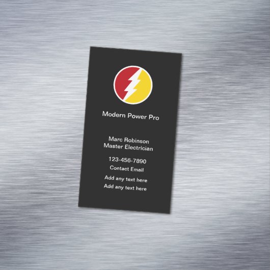 電気工クラシック社の名刺の磁石（垂直） マグネット名刺 (インサイチュ)