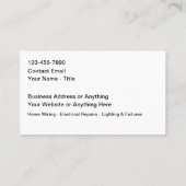 電気工クール社サービスモダン名刺 名刺 (裏面)