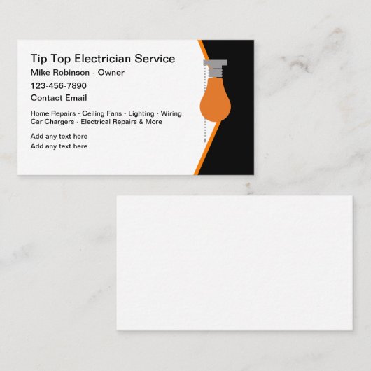 電気工クール社ホーム修理 名刺 (正面/裏面)