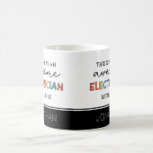 電気工パーソナライズされた士のおもしろい贈物 コーヒーマグカップ (中央)