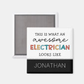 電気工パーソナライズされた士のおもしろい贈物 マグネット (正面/裏面)