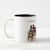 電気工パーソナライズされた師 – 男性の漫画 ツートーンマグカップ (左)