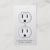 電気工モダンシンプル社の白いコンセント 予約カード (正面)