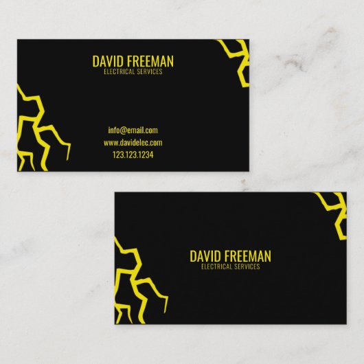 電気工モダン事照明電気事業 名刺 (正面/裏面)