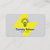 電気工モダン士ミニマリスト灰色の名刺 名刺 (正面)