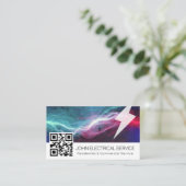 電気工モダン士QR -プロフェッショナル稲妻 名刺 (スタンド正面)