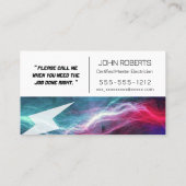 電気工モダン士QR -プロフェッショナル稲妻 名刺 (裏面)