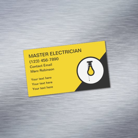 電気工モダン業クールカード磁石 マグネット名刺 (インサイチュ)