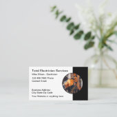 電気工モダン業ユニークカード 名刺 (スタンド正面)