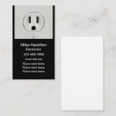 電気工モダン業用縦型名刺 名刺 (正面/裏面)