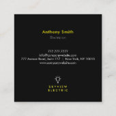 電気工モダン業者サービス名刺 スクエア名刺 (裏面)