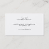 電気工モダン社金ゴールド稲妻ボルトロゴブラック 名刺 (裏面)