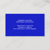 電気工事サービス名刺テンプレート 名刺 (裏面)