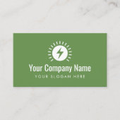 電気工事会社のロゴ名刺テンプレート 名刺 (正面)