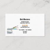 電気工事及び配管工事の名刺 名刺 (裏面)