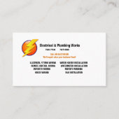 電気工事及び配管工事の名刺 名刺 (正面)