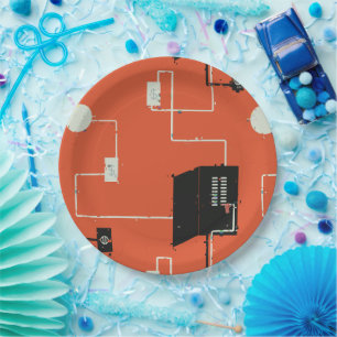 電気工事士に対する電気パーティー ペーパープレート