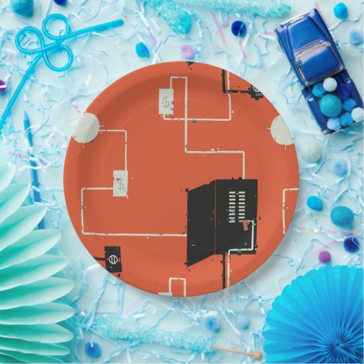 電気工事士に対する電気パーティー ペーパープレート (パーティー)