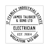 電気工事士のゴム印 ラバースタンプ (インプリント)