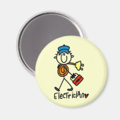電気工事士のステックフィギュア マグネット (正面/裏面)