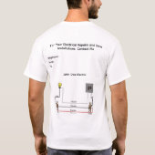 電気工事士のプロモーションTシャツ Tシャツ (裏面)