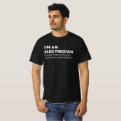 電気工事士のユーモア Tシャツ (正面フル)
