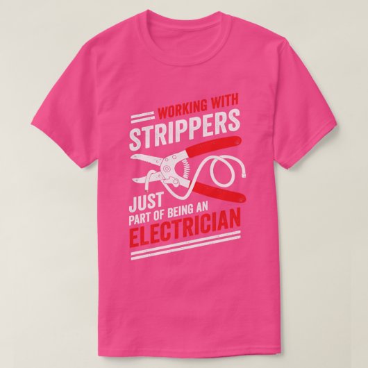 電気工事士の仕事デザイン Tシャツ (デザイン正面)