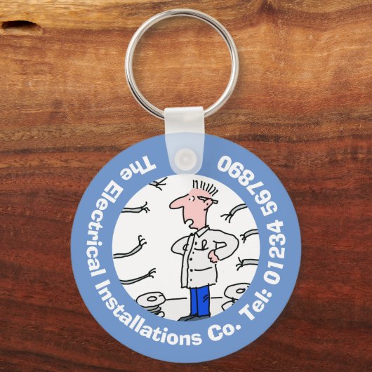 電気工事士の再配線と電気修理 キーホルダー (裏面)