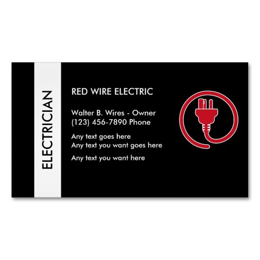 電気工事士の名刺マグネット マグネット名刺 (正面)
