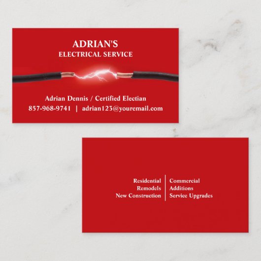 電気工事士の名刺 名刺 (正面/裏面)