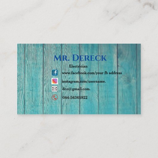 電気工事士の名刺 名刺 (裏面)