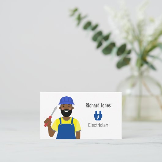 電気工事士の名刺 名刺 (スタンド正面)