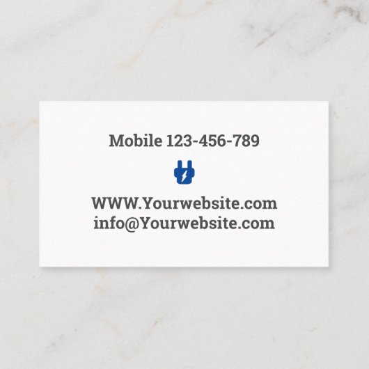 電気工事士の名刺 名刺 (裏面)