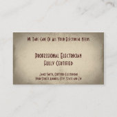 電気工事士の名刺 名刺 (裏面)
