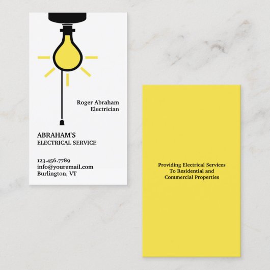 電気工事士の名刺 名刺 (正面/裏面)