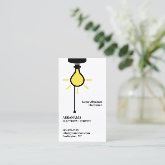電気工事士の名刺 名刺 (スタンド正面)