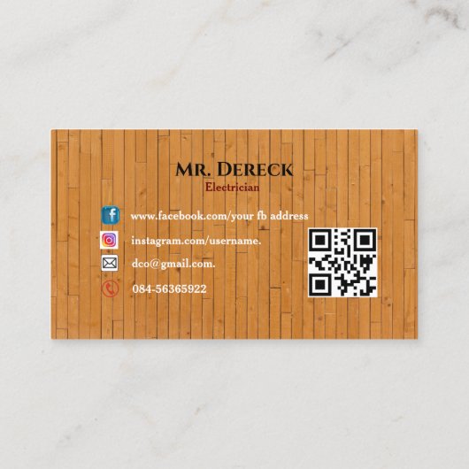 電気工事士の名刺 名刺 (裏面)