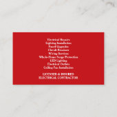 電気工事士の名刺 名刺 (裏面)