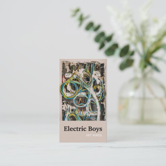 電気工事士の名刺 名刺 (スタンド正面)