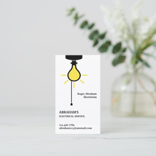 電気工事士の名刺 名刺 (スタンド正面)